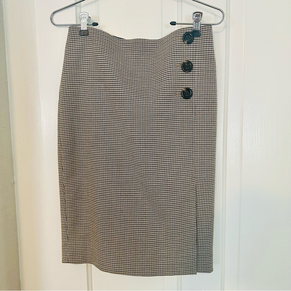 Ann Taylor Plaid Midi Skirt